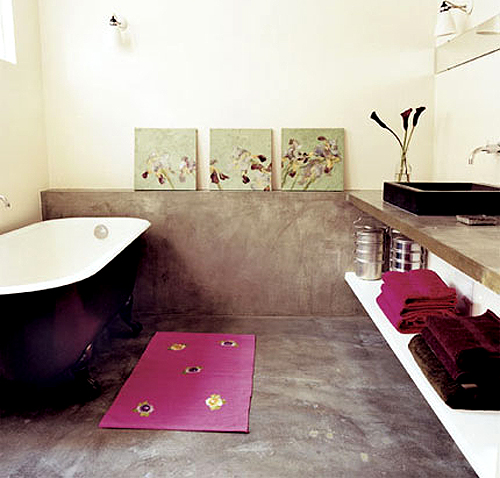 Badkamer met beton