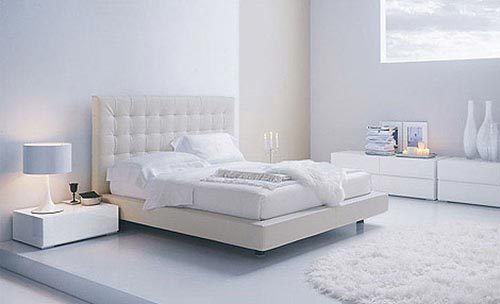 Moderne witte slaapkamer