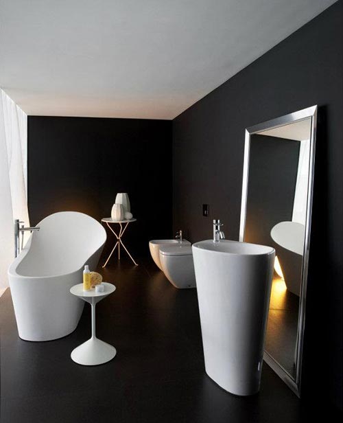 Zwarte badkamer van Laufen