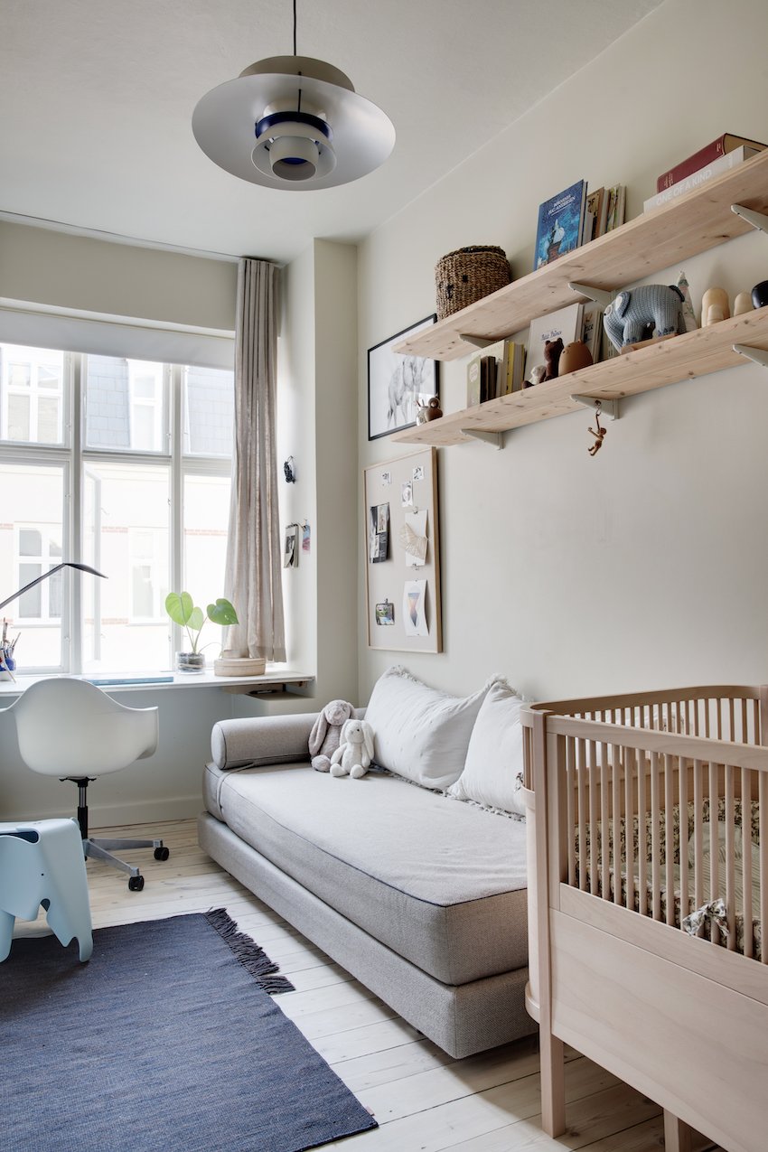 babykamer gecombineerd met thuiswerkplek