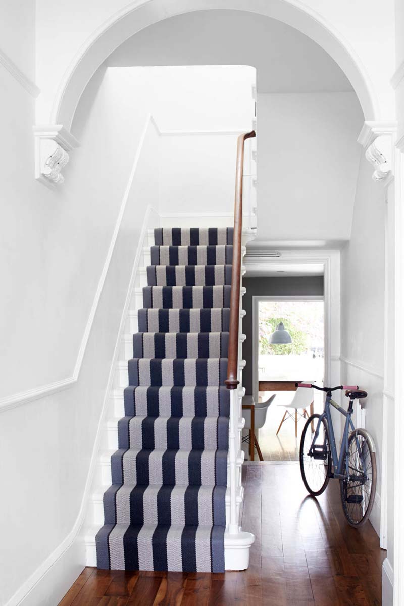 blauw gestreepte traploper