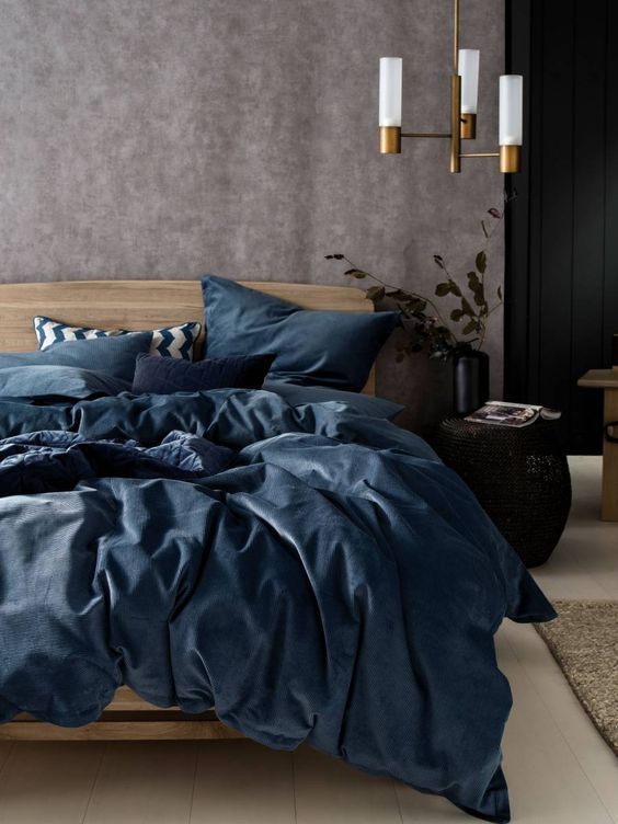 Blauw bedlinnen Blauw bedlinnen