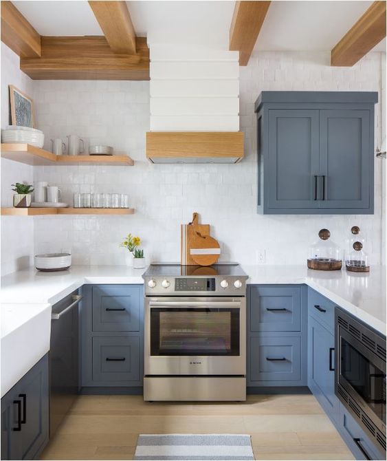 Blauwe keuken