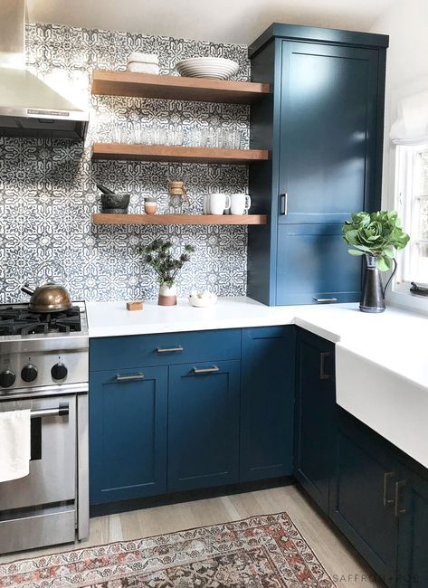 Blauwe keuken