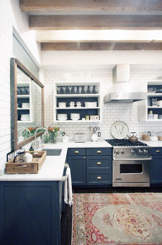 Blauwe keuken