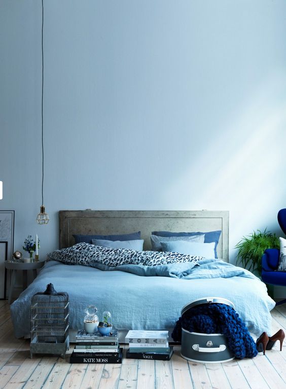 blauwe-muur-slaapkamer