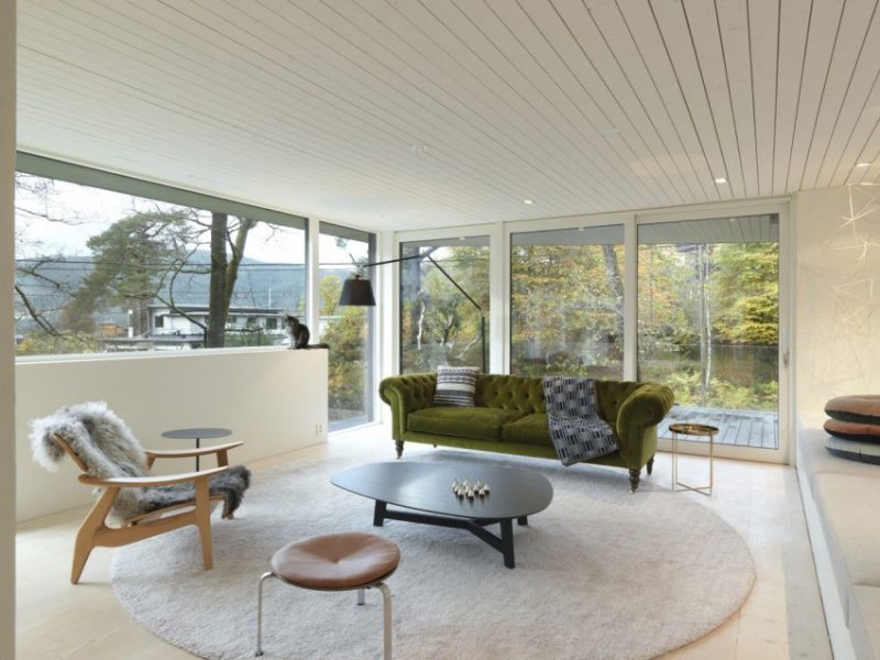 Cosy woonkamer met natuurlijk uitzicht