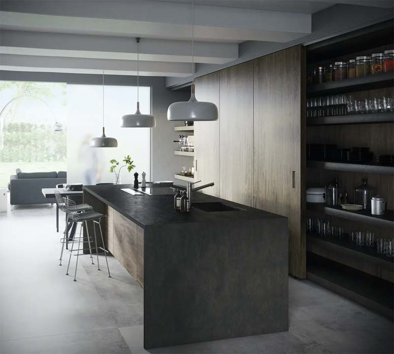 dekton keukenblad donkergrijs
