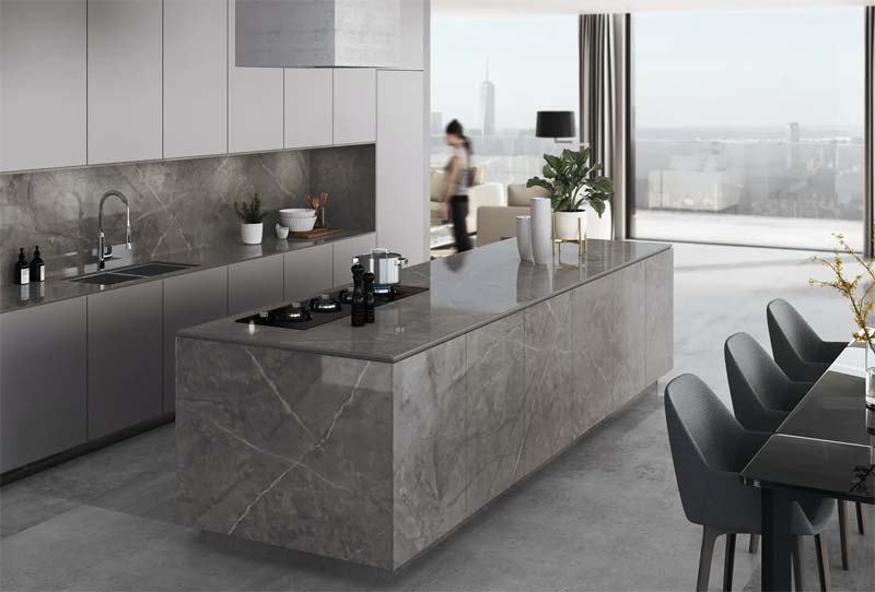 dekton keukenblad grijs marmer