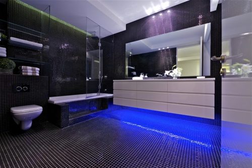 Design badkamers voorbeelden led verlichting