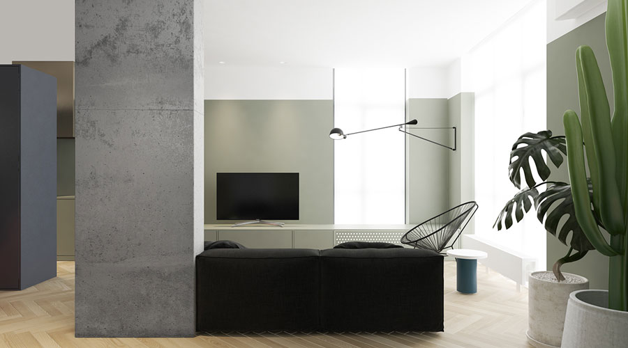 Deze mooie woonkamer, eetkamer en open keuken zijn leuk en creatief ingedeeld