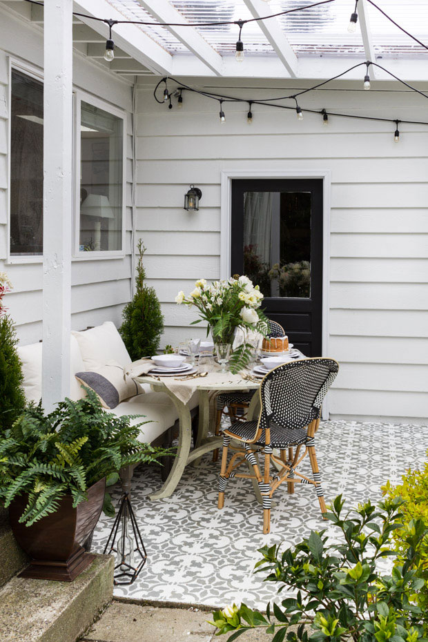 Deze tuin is ingericht met een super gezellig patio terras! Deze tuin is ingericht met een super gezellig patio terras!