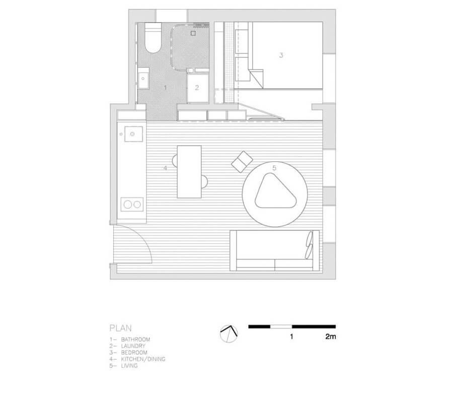 Dit kleine appartement van 27m2 is super slim ingericht!