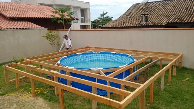 spanning Bek Koningin DIY zwembad in de tuin met houten vlonders – Interieur-inrichting.net