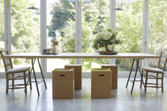 Houten werkblad op IKEA poten Houten werkblad op IKEA poten