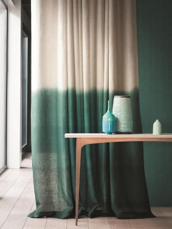 Gordijnen verven dip dye Gordijnen verven dip dye