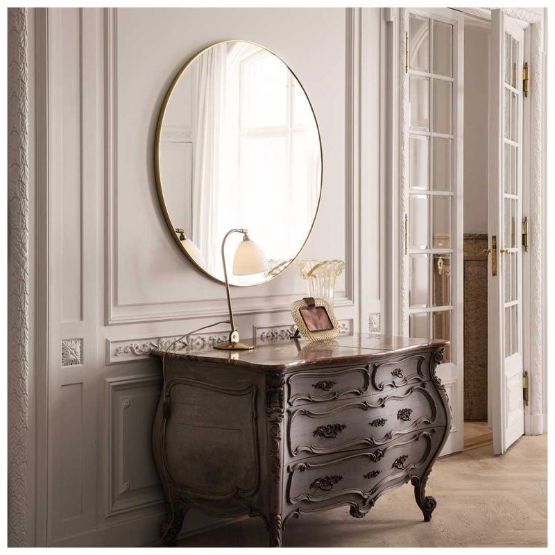 gouden gubi round mirror subtiele dunne rand