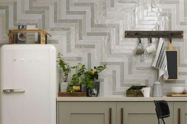 keuken achterwand groene diagonale visgraattegels keuken achterwand groene diagonale visgraattegels