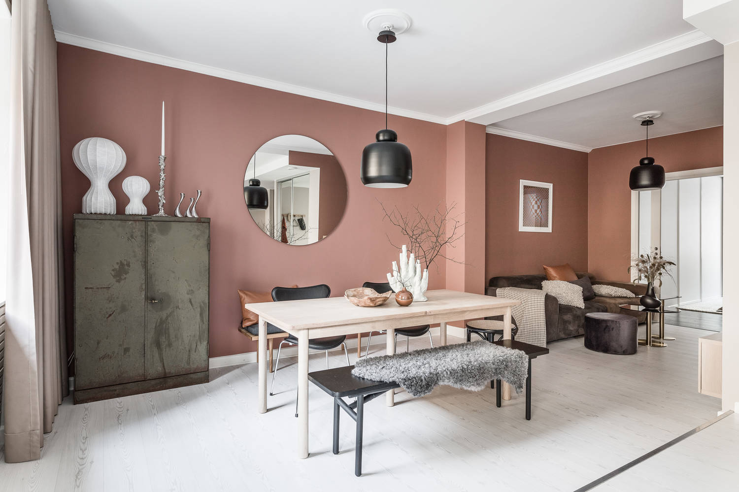 Heart Wood roze speelt de hoofdrol in dit stadsappartement Heart Wood roze speelt de hoofdrol in dit stadsappartement