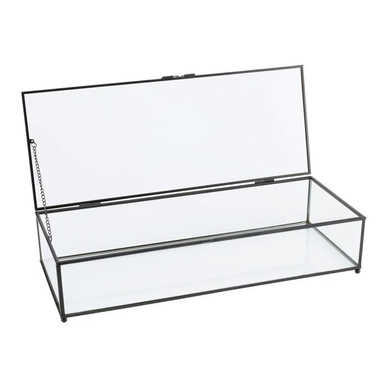 vtwonen Glazen Opbergdoos Vitrine - Zwart (16,5 cm) - € 39,99