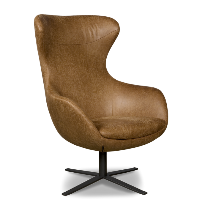Bruine leren Elvi fauteuil i-sofa Bruine leren Elvi fauteuil i-sofa