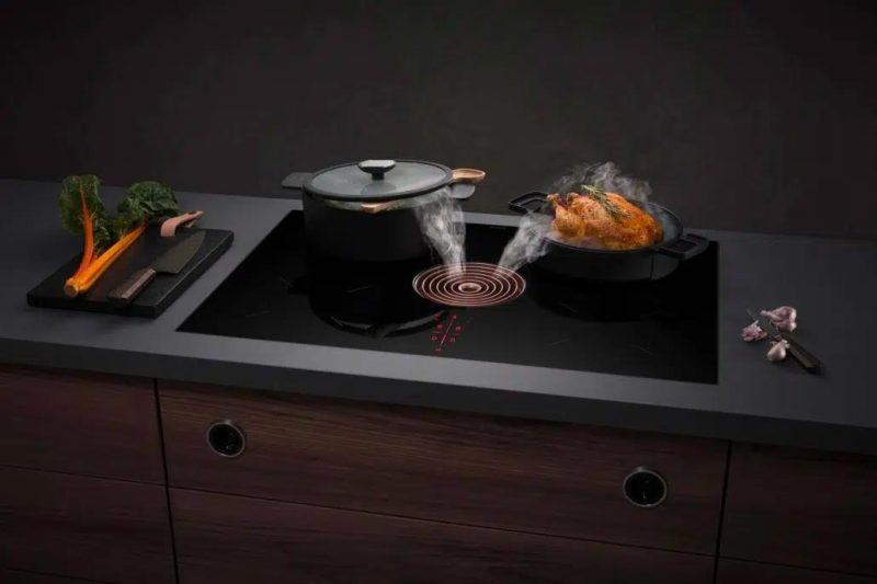 De BORA Pure inductie kookplaat met afzuiging staat voor een puristisch, straken minimalistisch design.