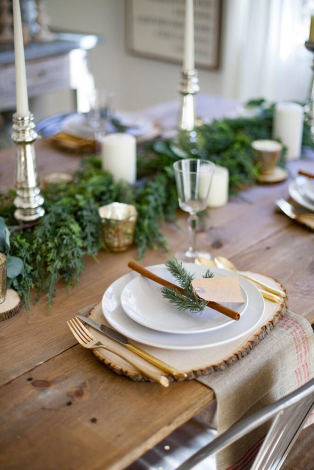 kersttafel dekken ideeën houten placemets kersttafel dekken ideeën houten placemets