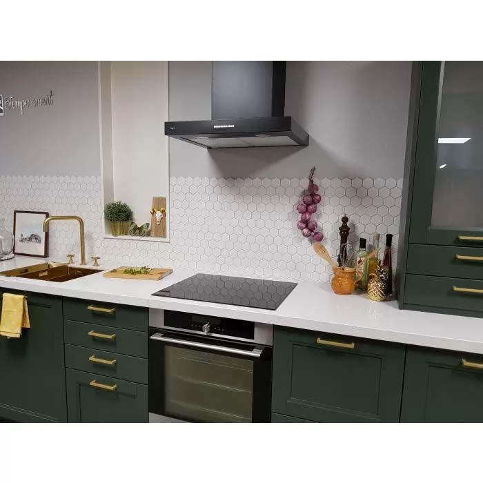 keuken achterwand kleine witte hexagontegels