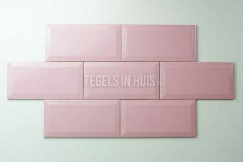 keuken achterwand tegels metro roze