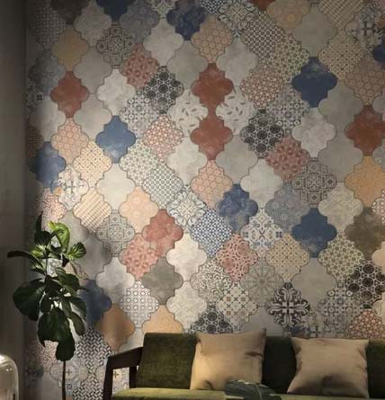 keuken achterwand tegels patchwork lantaarn