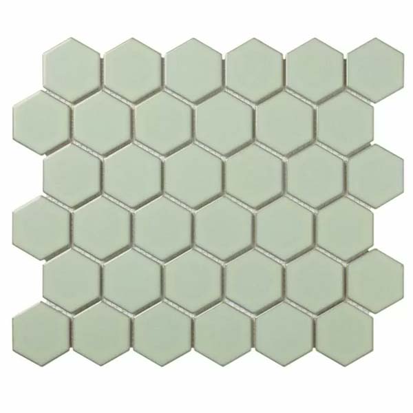 kleine groene hexagon tegels keuken achterwand