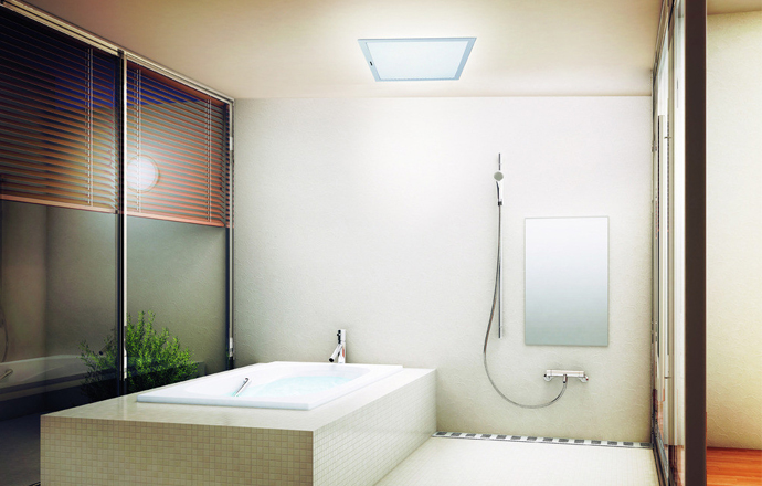 Led paneel verlichting in de badkamer