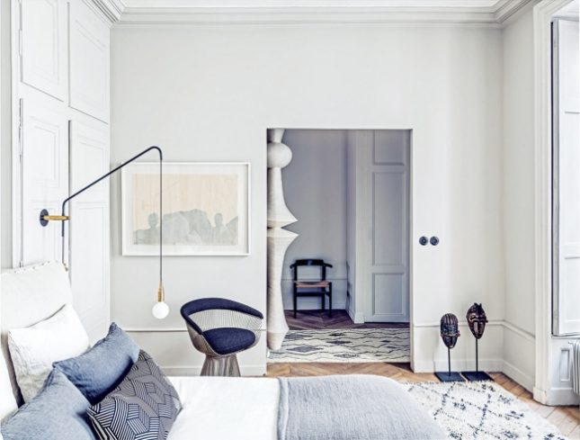 Luxe klassieke slaapkamer met mooie details