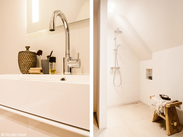 Ligbad en aparte inloopdouche