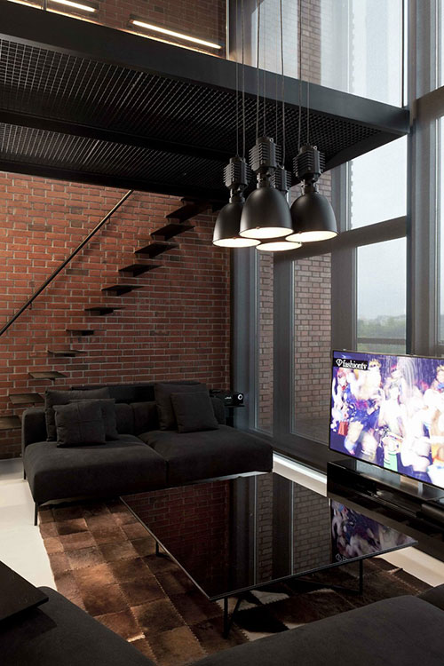Loft appartement met moderne interieur ideeën