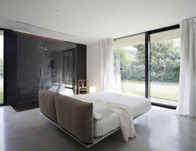 luxe slaapkamer inrichten zwevend bed