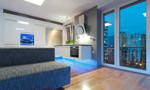 Moderne keuken met led verlichting Moderne keuken met led verlichting