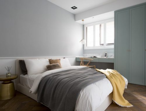 Moderne klassieke slaapkamer met maatwerk oplossing