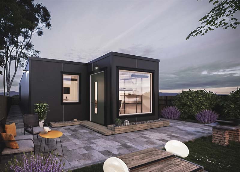 moderne zwarte containerwoning moderne zwarte containerwoning