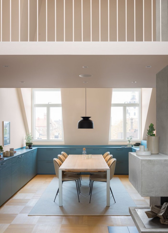 Mooie blauwe keuken