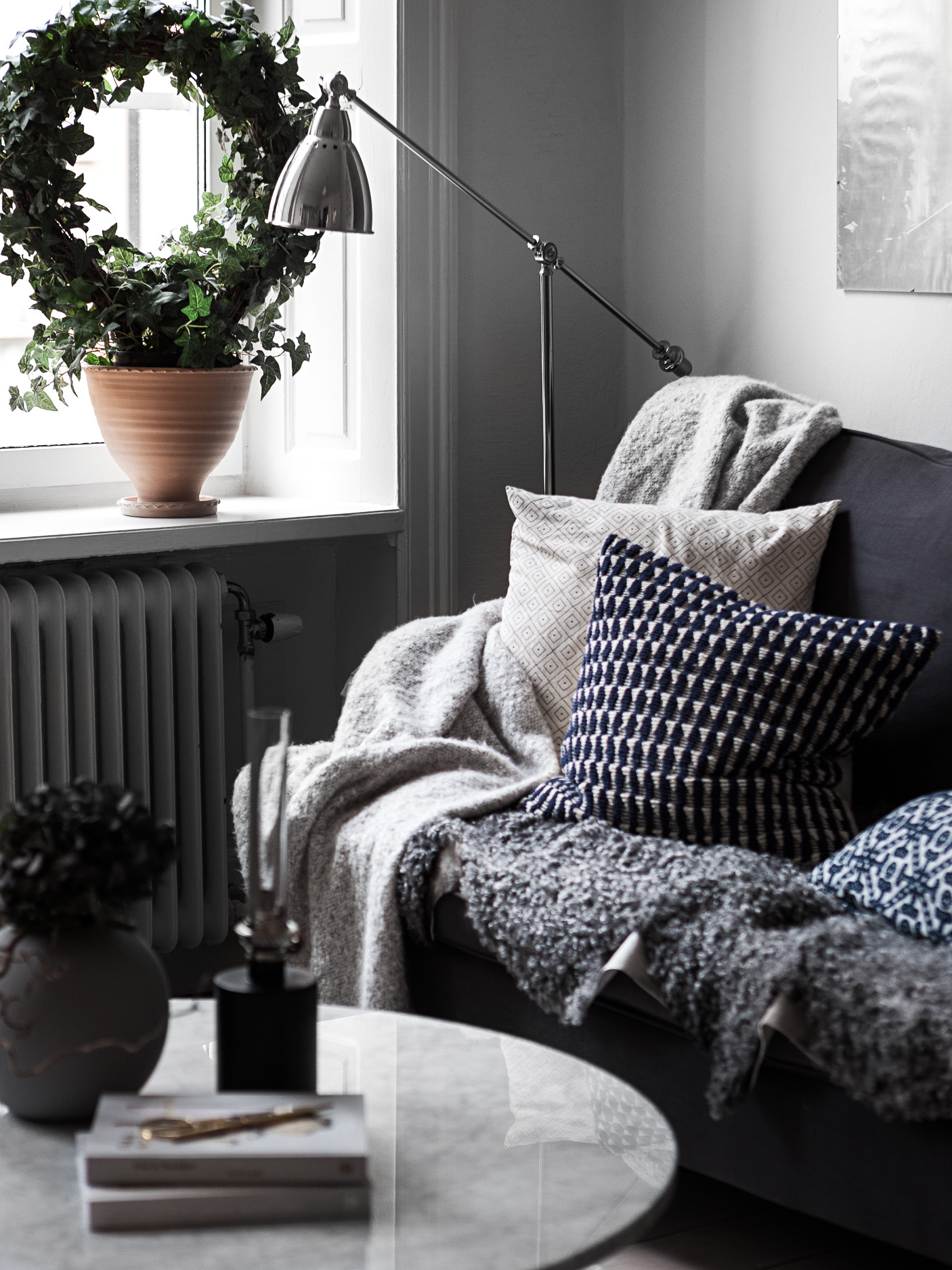 Mooie woonkamer van een klein appartement van 44m2