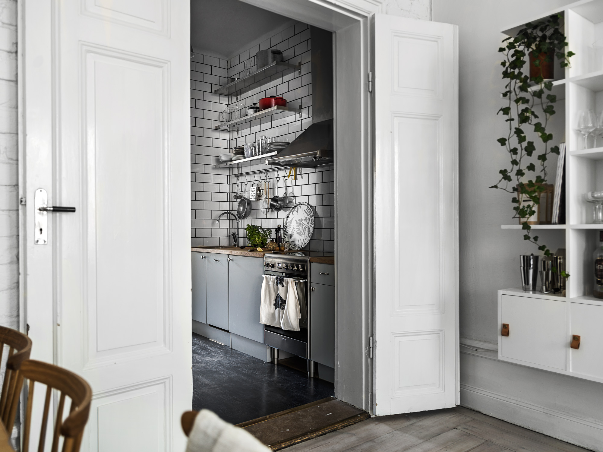 Mooie woonkamer van een klein appartement van 44m2