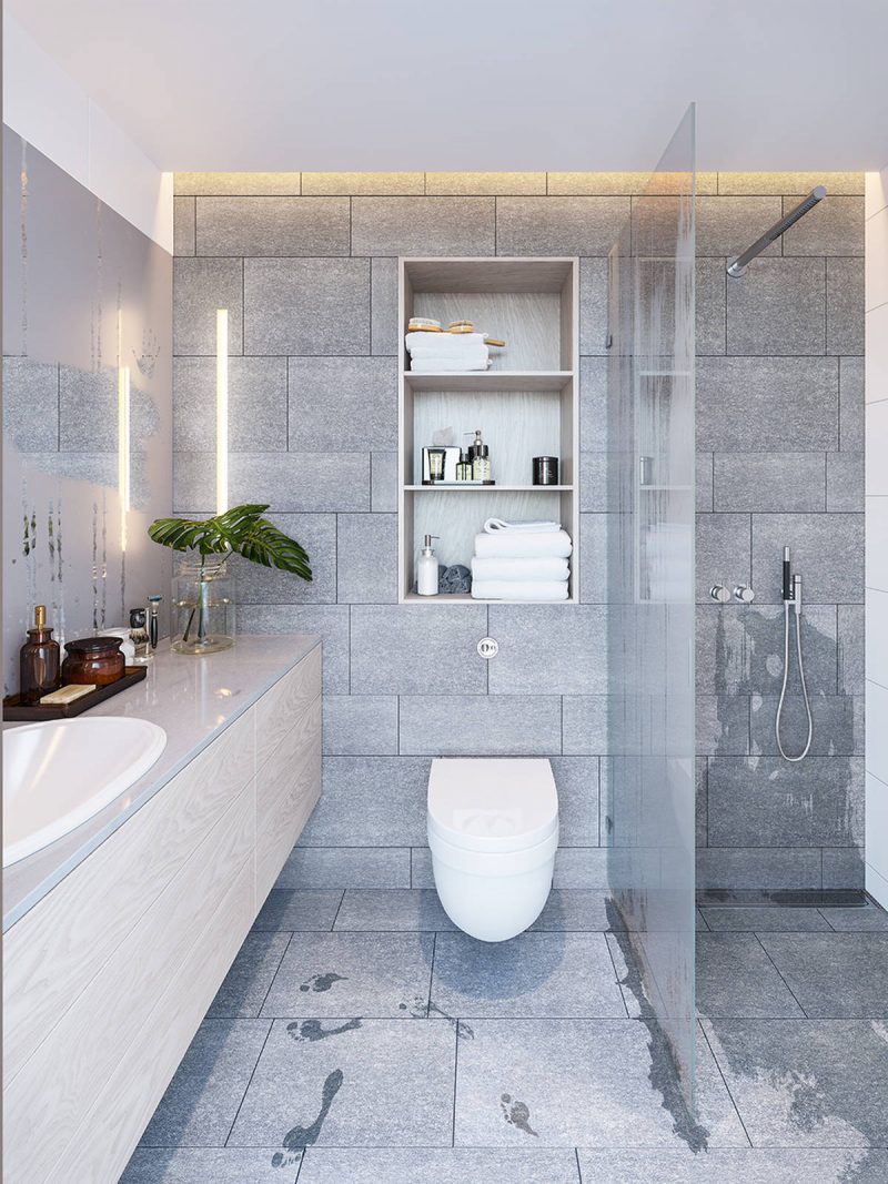 Nieuwbouw badkamer met hoogwaardige materialen