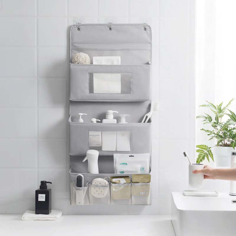 opbergruimte kleine badkamer hangende organizer