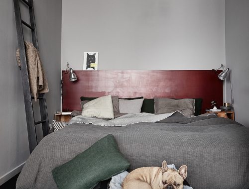 Open slaapkamer van mini loft appartement