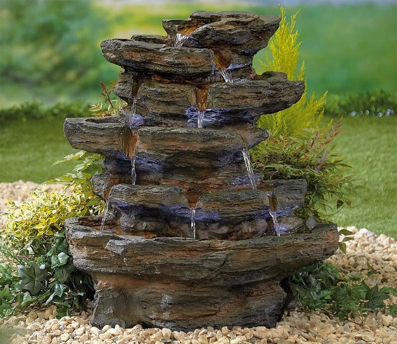 rots waterval met led verlichting rots waterval met led verlichting