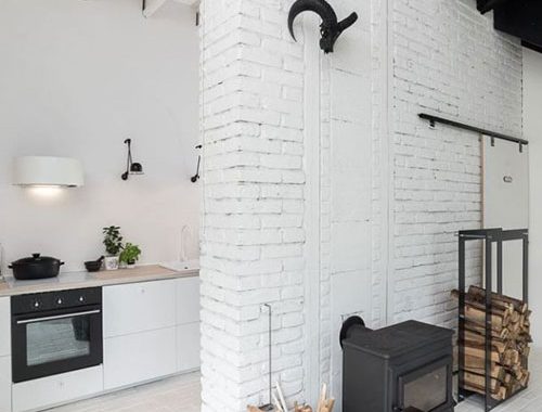 Scandinavisch witte keuken van OOOOX architecten