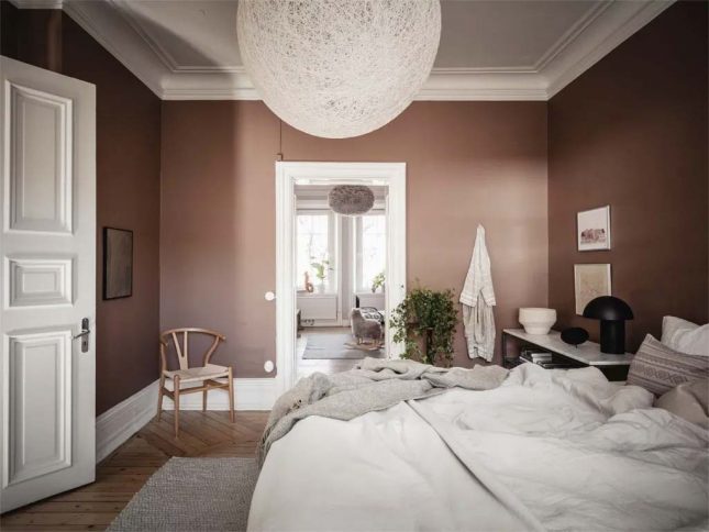 scandinavische slaapkamer oudroze muren scandinavische slaapkamer oudroze muren
