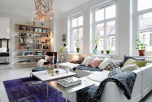 Scandinavische woonkamer met Arabisch tintje