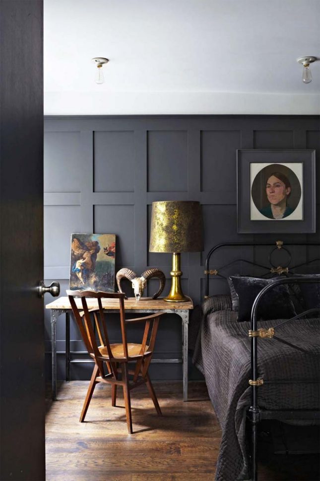 slaapkamer-muurkleur-inspiratie-zwart slaapkamer muurkleur inspiratie zwart